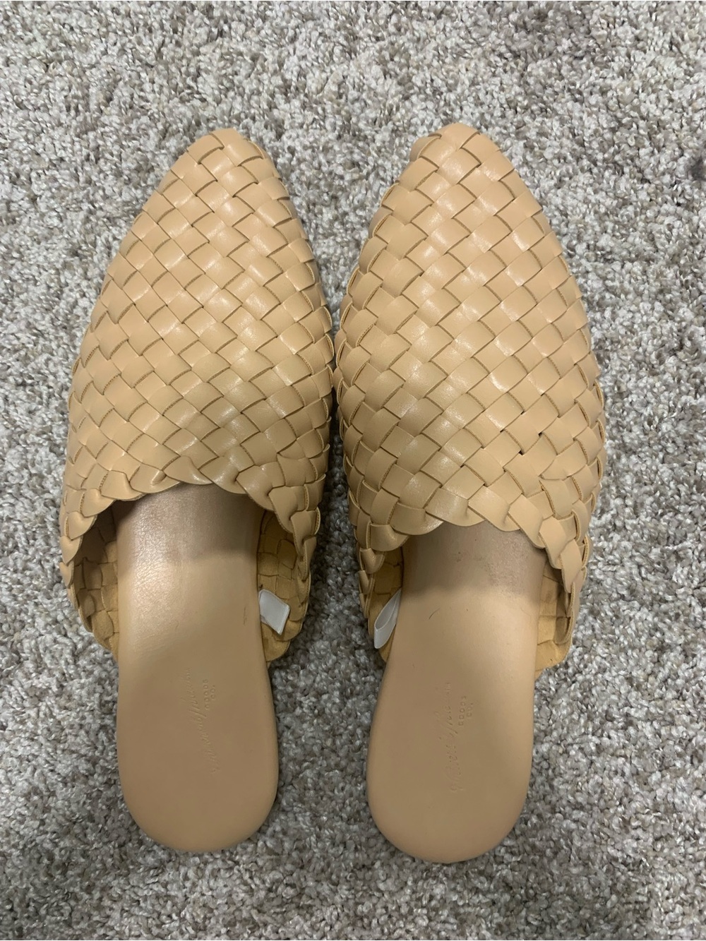 Universal Thread Woven Slip-On Mules in Tan
